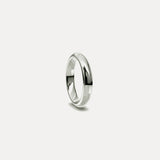 Anillo de matrimonio clásico caña alta en plata