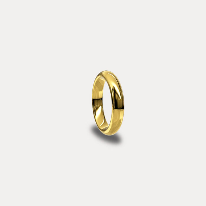 Anillo de matrimonio clásico media caña oro amarillo