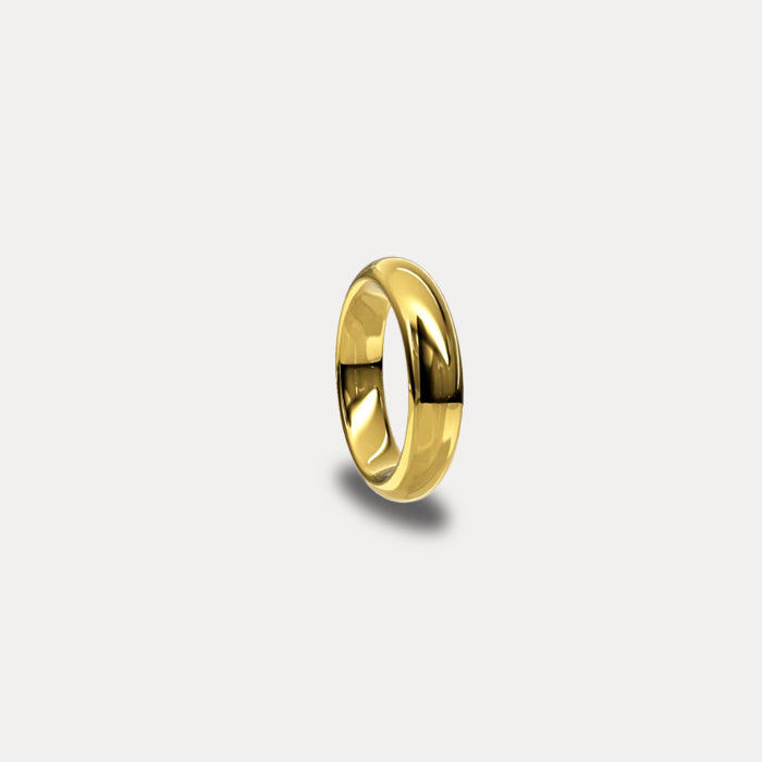 Anillo de matrimonio clásico media caña oro amarillo