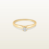 Yerevan Solitario en oro amarillo 18Kt con diamantes