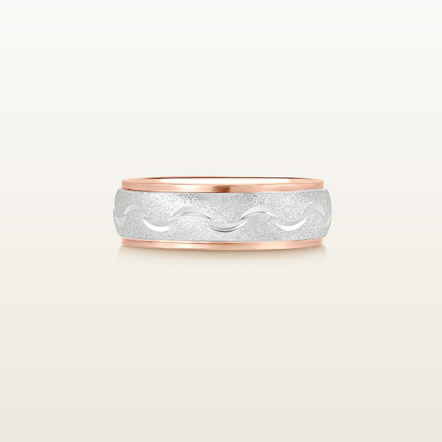 Reims Elio en oro rosado y blanco satin 18Kt