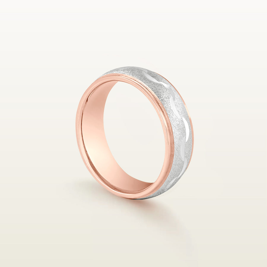 Reims Elio en oro rosado y blanco satin 18Kt