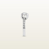 Madrid Solitario en oro blanco 18Kt con  diamantes