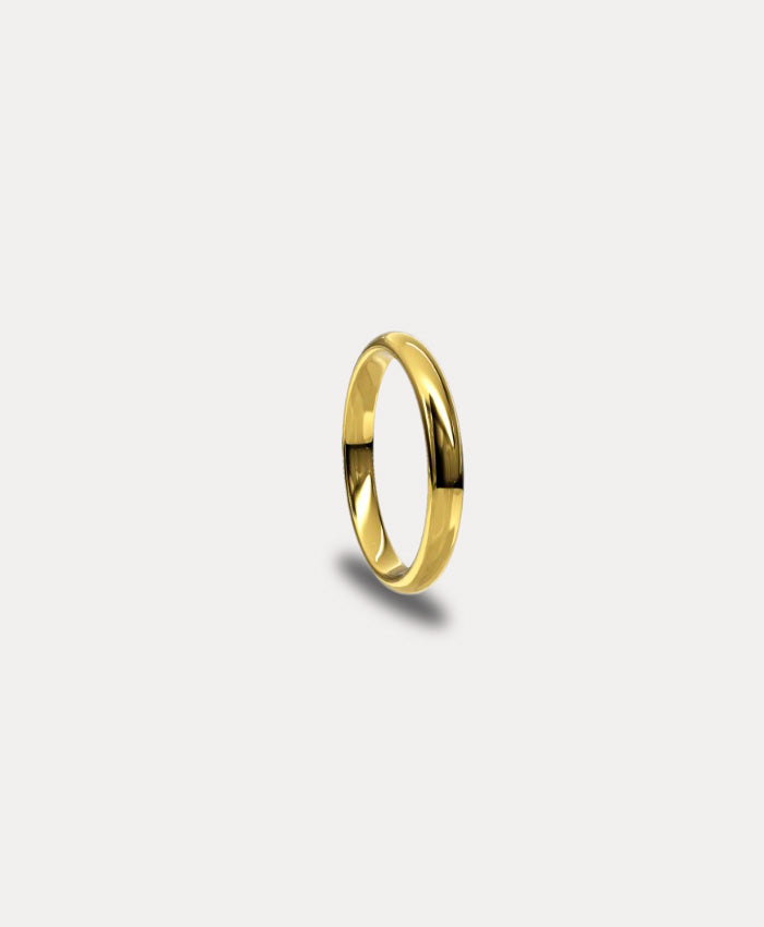 Anillo de matrimonio clásico caña alta 3mm en oro amarillo