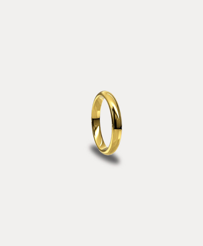 Anillo de matrimonio clásico caña alta 4mm en oro amarillo