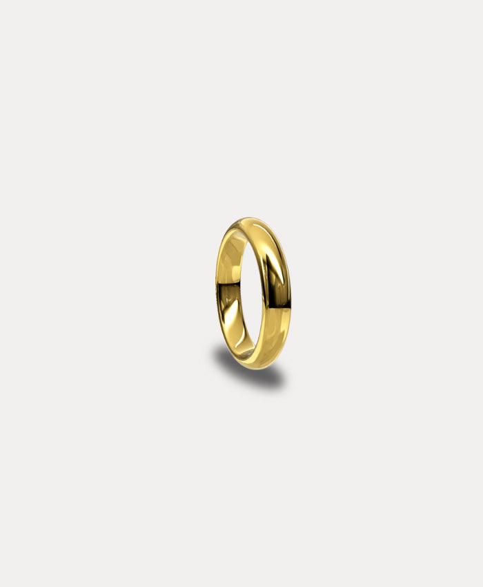 Anillo de matrimonio clásico caña alta 5mm en oro amarillo