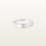 Montevideo Solitario en oro blanco 18Kt con diamante