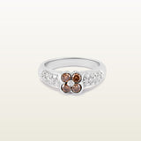 Florencia Anillo en oro blanco 18Kt con diamantes