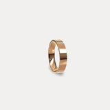 Anillo de matrimonio clásico plano 5mm en oro rosado